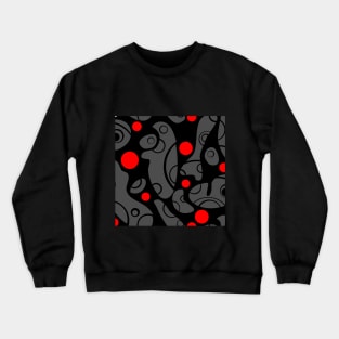 Whale Sonics Grey and Red on Black Crewneck Sweatshirt